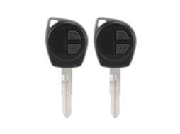 2x Capas Pretas para Chave Remota de 2 Botões (sem Corte) para Ignis, Alto, Sx4 e Agila (fob)