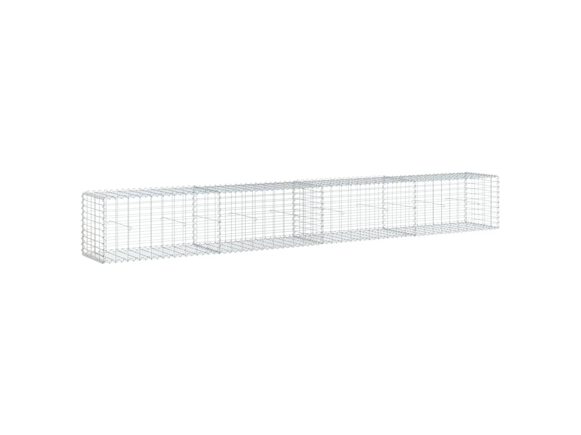 Gabion Basket, Gabion Baskets Vidaxl Prateado Ferro (400 X 50 X 50 Cm)