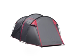Tenda de Campismo para 2 3 Pessoas Dobrável À Prova D'agua e À Prova de Uv 20+ com Vestíbulo 426x206x154 Cm Cinza Escuro Ge