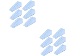 Conjunto De 12 Batentes De Porta Empilháveis, Duráveis, Elevados, Transparentes E Antiderrapantes Em Pvc