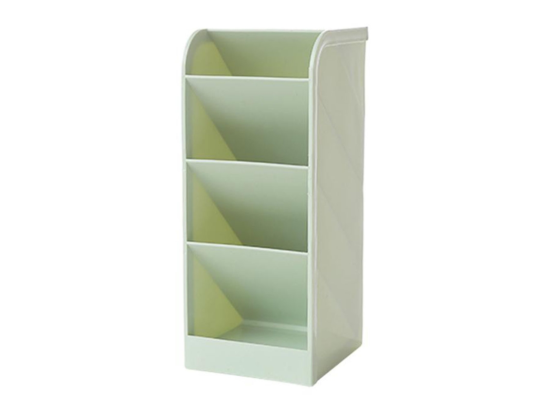 Caixa Organizadora de Mesa de Plástico para Materiais de Escritório, com Quatro Camadas BRILVIBERA (verde)