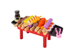 Ats set de Barbacoa para Niños 28 Piezas com Churrasqueira e Comida Simulada Brinquedo de Cozinha para Role Play