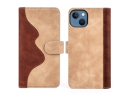 Capa Quedas Para Iphone 14 Plus Pele Sintética Amarelo