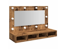 Mirror Cabinet, Mirror Cabinets Vidaxl Marrom Madeira Processada (n/a)