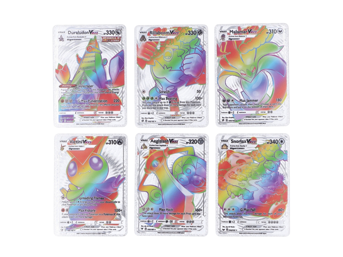 Primerox 55 Cartões Periféricos de Desenho Animado Coleção Pvc com Palavras em Inglês Padrões Bonitos