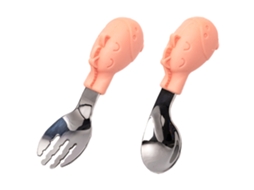 Conjunto de Utensílios para Bebés Colher e Garfo em Aço Inoxidável NEVEANCE