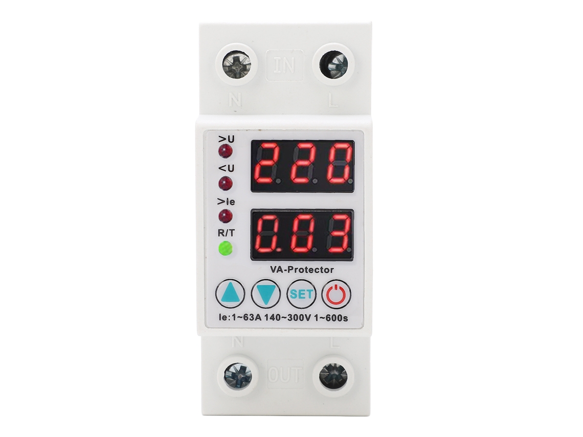 Dispositivo Protector De Voltaje Ajustable Con Pantalla Digital Y Recuperación Automática 1-63a 230v