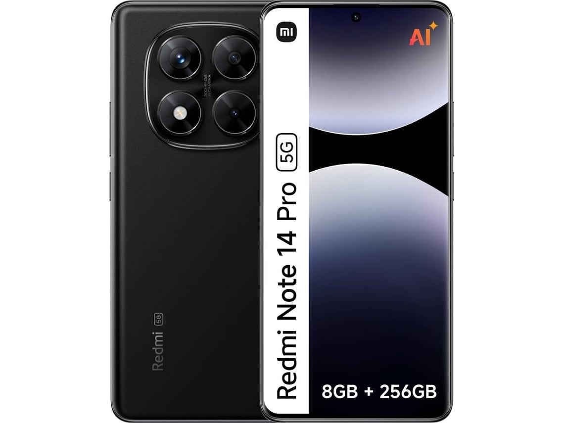 Smartphone XIAOMI Redmi Note 14 Pro 5G (Outlet Grade B - 6,67'' - 8 GB - 256 GB - Preto)