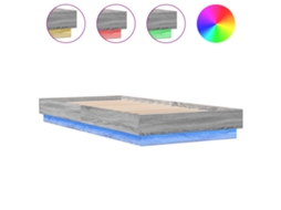 Estrutura de Cama com Luzes Led Cinzento Sonoma 90x200 cm MAISON EXCLUSIVE