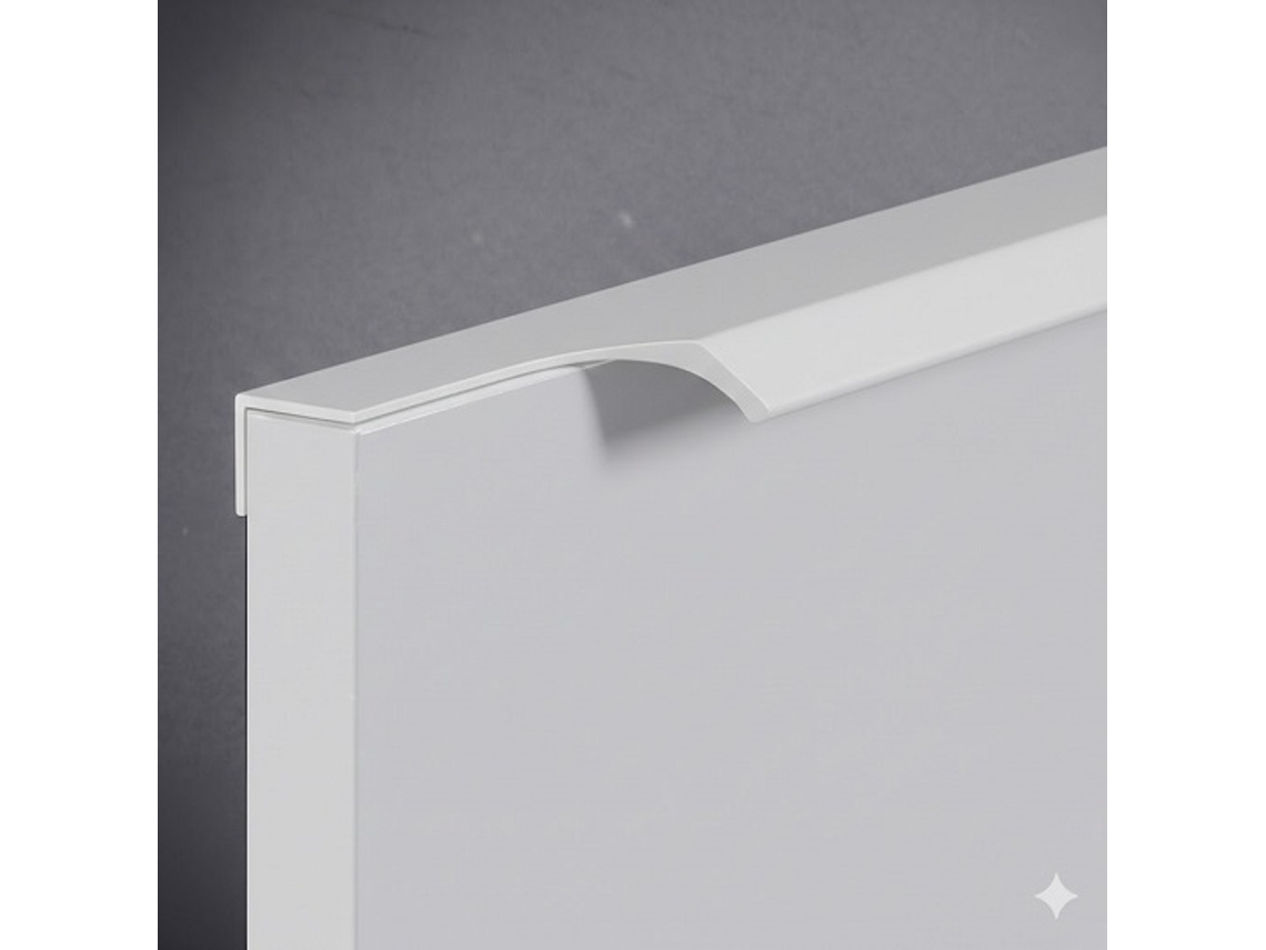 Conjunto de 25 Puxadores para Móveis de Perfil de Alumínio HARDWAREXCHANGE com 697x16x40mm branco mate