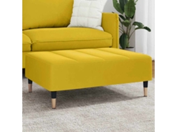 Vidaxl Apoio De Pés 77x55x31 Cm Veludo Amarelo