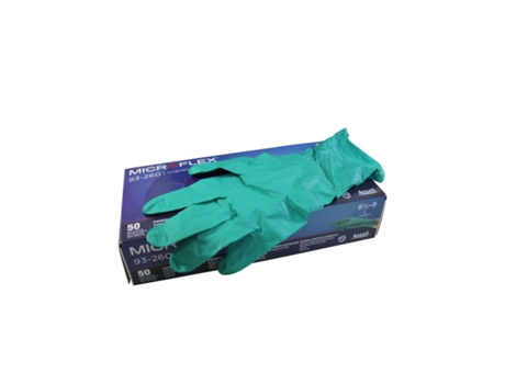 Luvas Descartáveis Nitrilo Ansell Verde Tam. 7,5/8 M (100un)