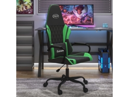 Vidaxl Cadeira Gaming Couro Artificial Preto E Verde