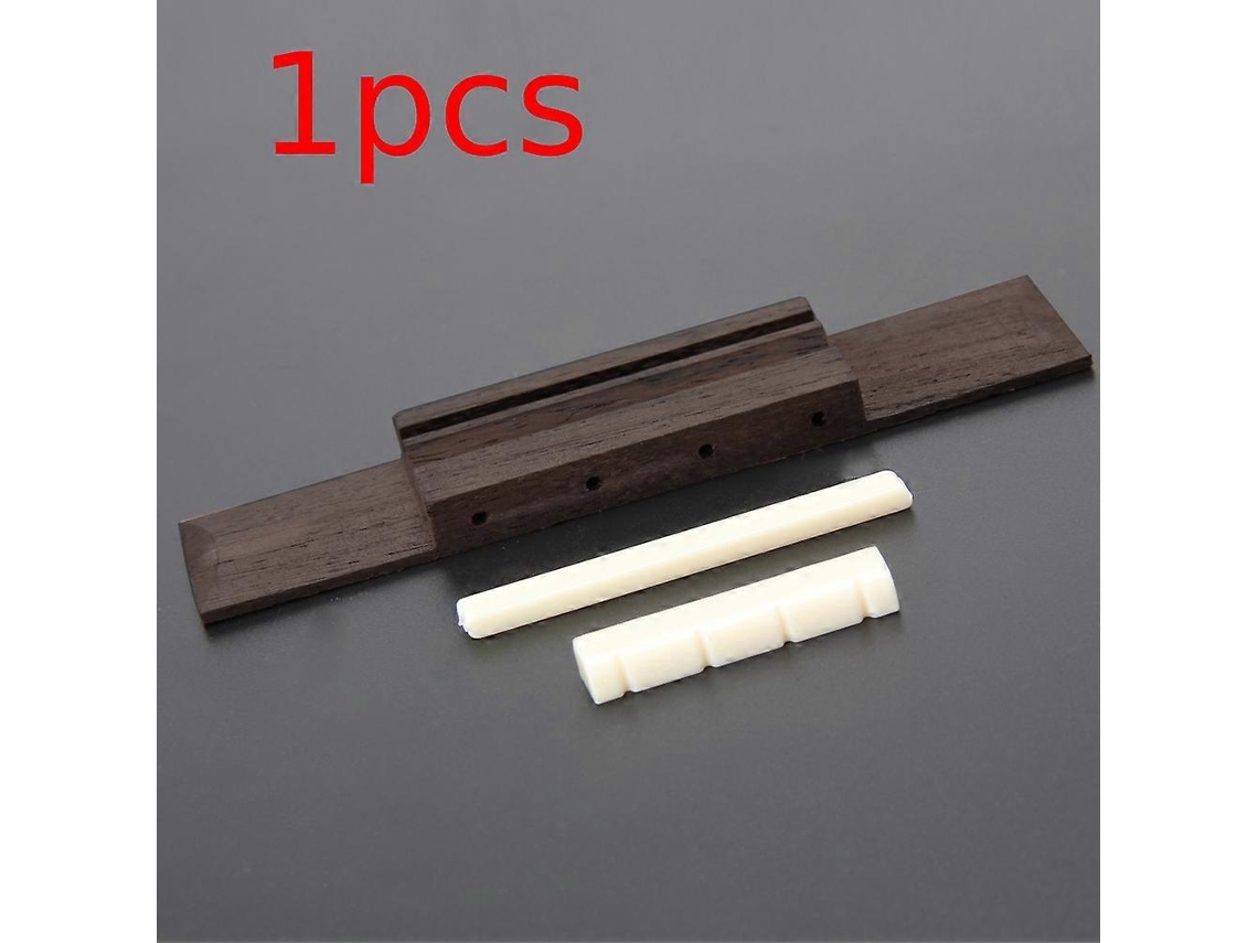 Porca Abs Marfim E Rastilho Ranhurado Ponte De Jacarandá 110 Mm Em Peças Para Ukulele Intercambiáveis, Acessórios Musicais Alta Qualidade Slowmoose