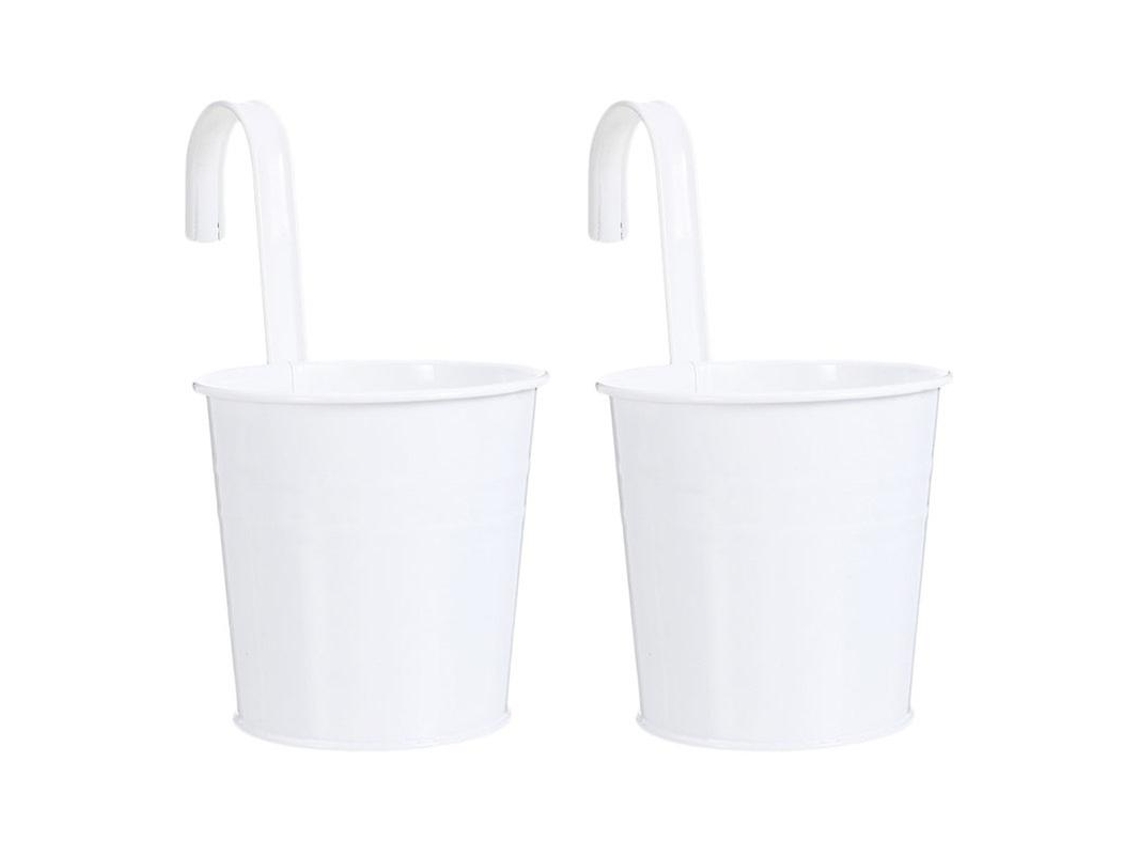 2 Peças de Vaso de Flores de Ferro com Gancho ALLINLESS