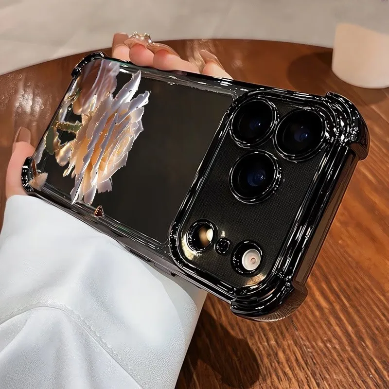 Capa Transparente De Silicone Macio Para Iphone 17 Pro (preta).
