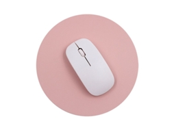 Mouse pad redondo dupla face impermeável de couro PU | S/MARCA