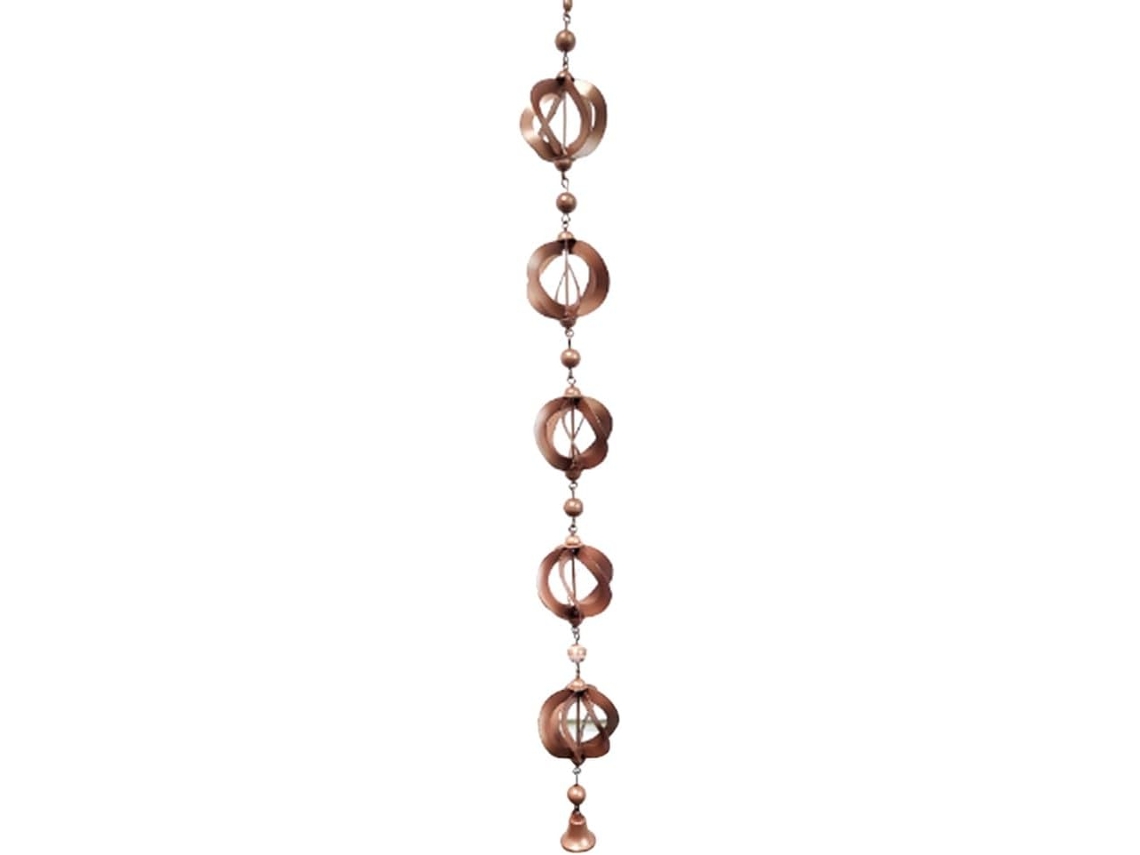 Corrente Circular Para Sinos De Vento, Corrente Decorativa Para Calhas Com Sinos, Fácil Instalação. Gokoco