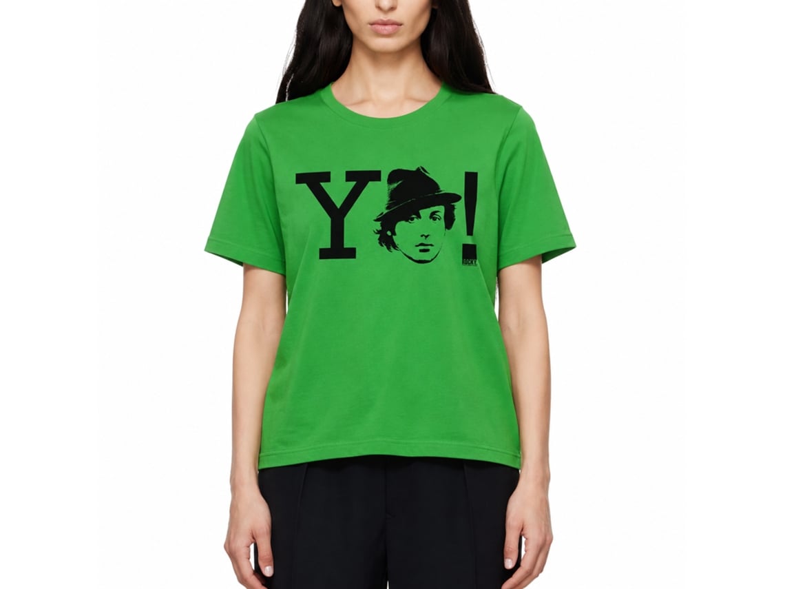 Rockinstone Rocky Movie Yo Solid Kelly Adult T-shirt Size:l