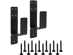 Conjunto De 2 Suportes Porta Reforçados Em Aço Para Madeira 2x4, Barra De Segurança Em Formato U Para Portas Internas E