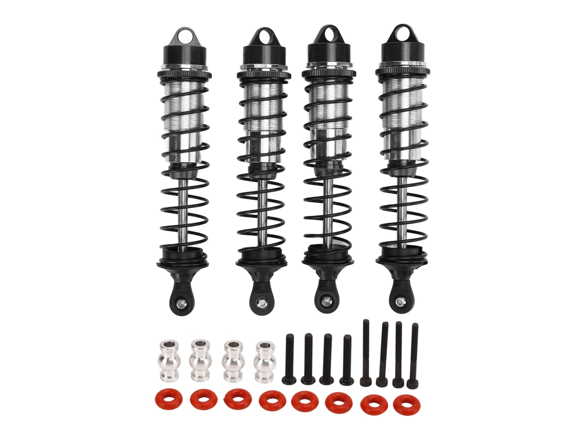 Mali 4pcs Amortecedores Dianteiro Traseiro para Carro Rc Traxxas Maxx 2.0 1/10 Peças de Reposição Preto