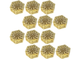 Tidtaleo 12-caixas Hexagonais Douradas De Plástico Para Doces E Biscoitos, Sem Borda, Multiuso, Ideais Para Festas E