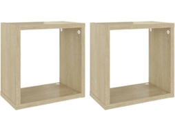 Cube Shelf, Cube Shelves Vidaxl Marrom Madeira Processada (26 X 15 X 26 Cm)