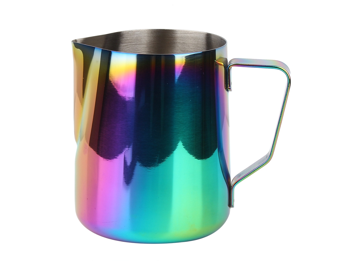 Jarra de Café em Aço Inox para Espuma de Leite, Bico de Águia, Alça Ergonômica, 600ml | S/MARCA