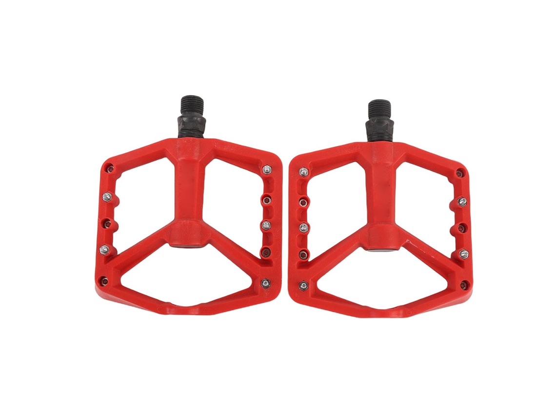 Pedais de bicicleta, plataforma plana com material de fibra de nylon