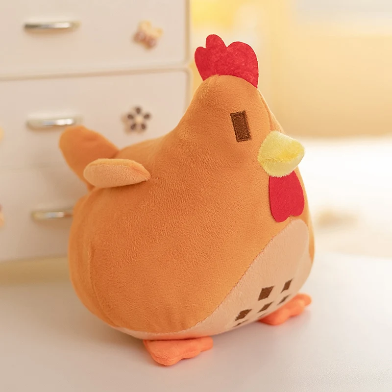 Almofada de Pelúcia Pintinho, 20cm, Macia, com Desenho Animado MDUG (laranja, 20cm)