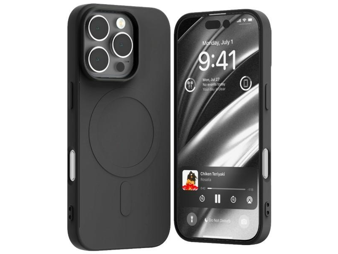 Capa Magsafe para iPhone 16 Pro MERCURY Silicone Preto