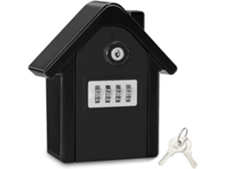 Caja de Chaves de Parede com Código Digital e Chaves de Emergência, Grande, para Exterior, Preto | S/MARCA