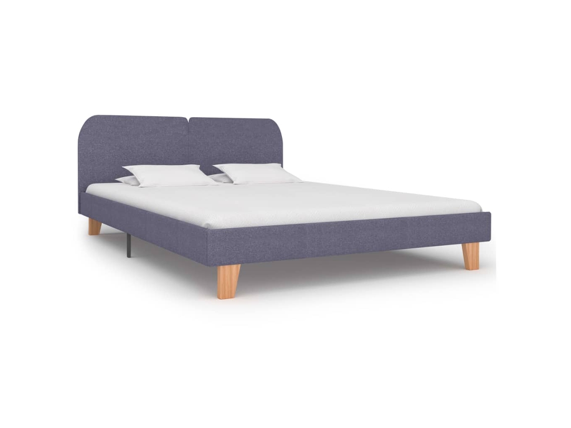 Vidaxl Estrutura De Cama Em Tecido 180x200 Cm Cinzento-claro