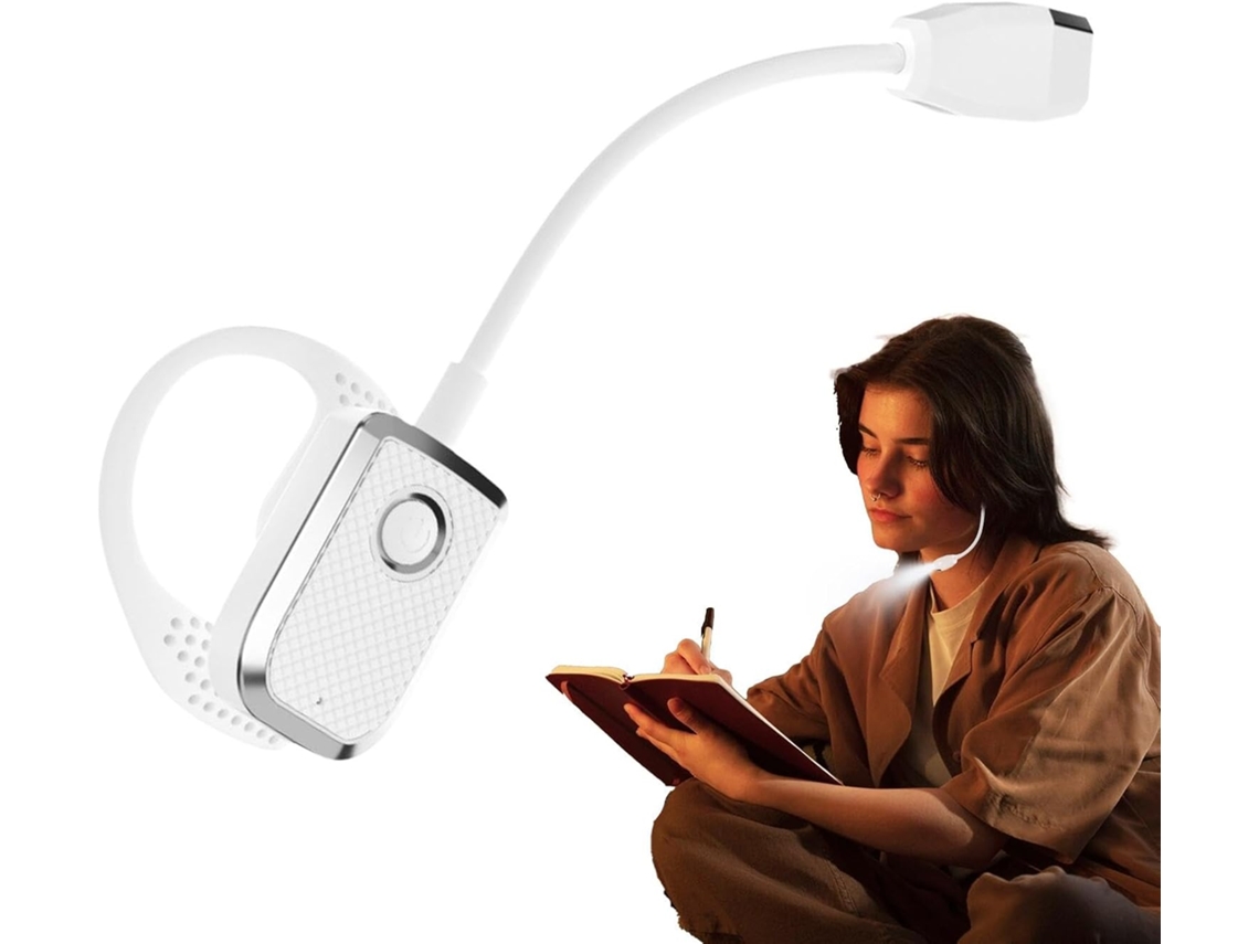 Luz De Leitura Ouvido Em Led – Pescoço Flexível Para Com Menos Esforço Das Mãos, Design Ergonômico E Portátil