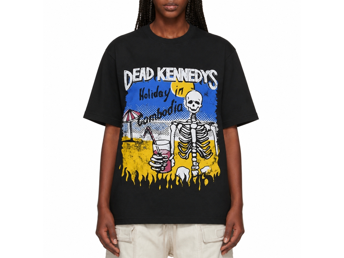 Dead Kennedys Cambodian Skeleton T-shirt Unisex Adults Size:l