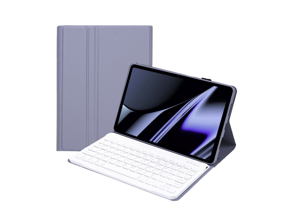 Capa Com Teclado Para Lenovo Idea Tab 11 Polegadas 2025 Tb336zu Com Backlight Rgb, Com Touchpad, Roxa E Elysve