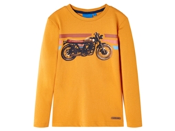 T-shirt De Manga Comprida Para Criança Cor Ocre 104