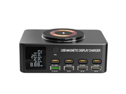 Estação De Carregamento De 140w Com 8 Portas Com Pd/qc3.0/usb-c Para Múltiplos Dispositivos