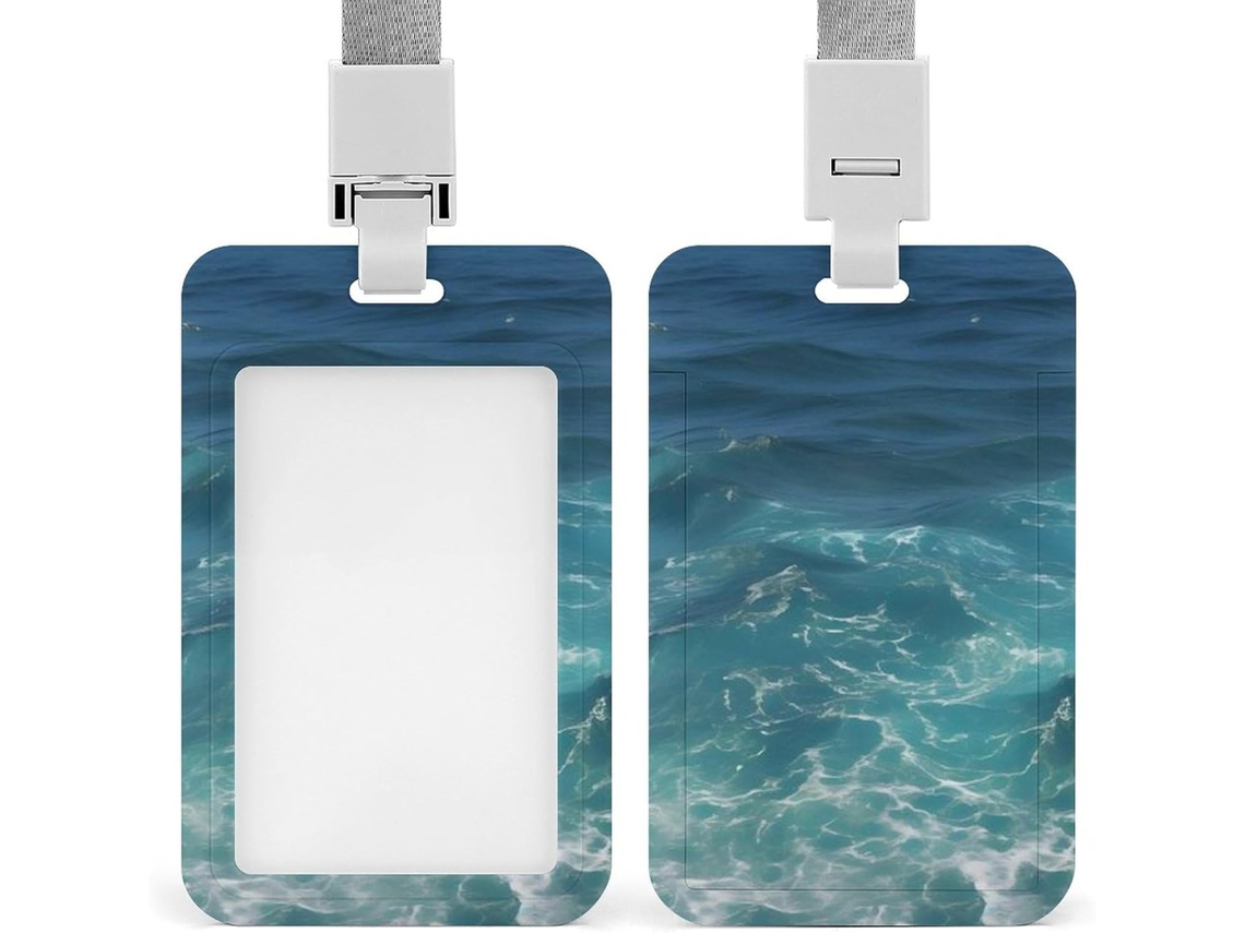 Porta Crachá, Feito De Plástico Resistente E À Prova D Água, Azul Escuro, Cartões De Crédito, Cartões De