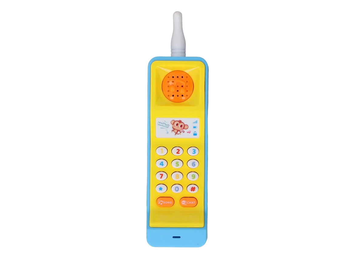 Mali brinquedo Telefone Celular Bebê Musical Educativo Retro Iluminado para Meninos e Meninas Azul