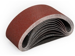 Lixa de Cinta 75x533 Mm, 10 Unidades, Grão 80, para Lixar e Polir com Lixadeira de Cinta BRILVIBERA