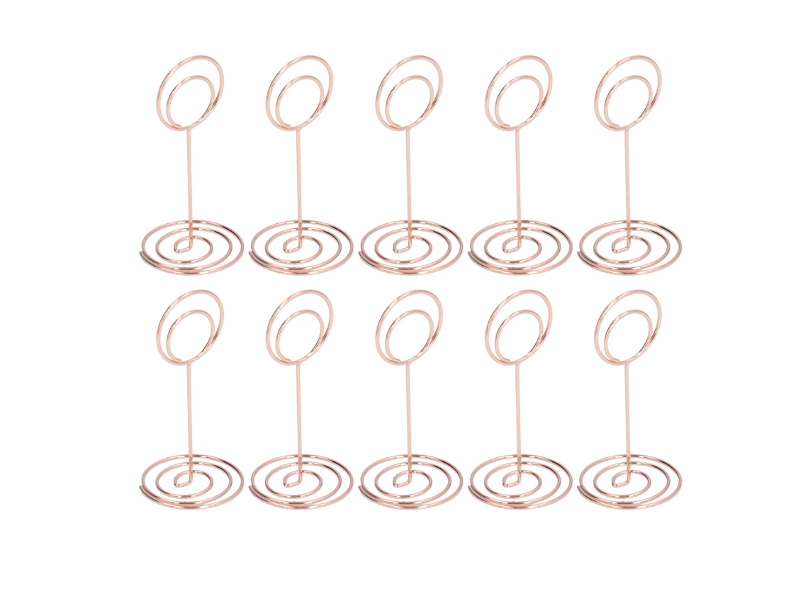10 Peças De Portavasos De Mesa Redondo Eletroplatado Para Casamentos, Lar E Decoração Ouro Rosa