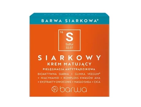 Sulfur Clarifying Cream, 50ml Advanced Mattifying Complexion Balancer Barwa