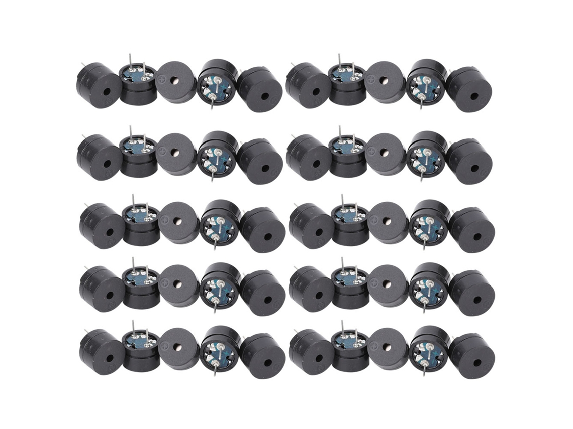 50 Peças Buzzer Passivo Eletromagnético 16ohm Ac 2khz 3v-12v Módulo De Qualidade