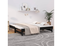 2 sofás cama extraíbles de 90 x 190 cm en pino negro macizo
