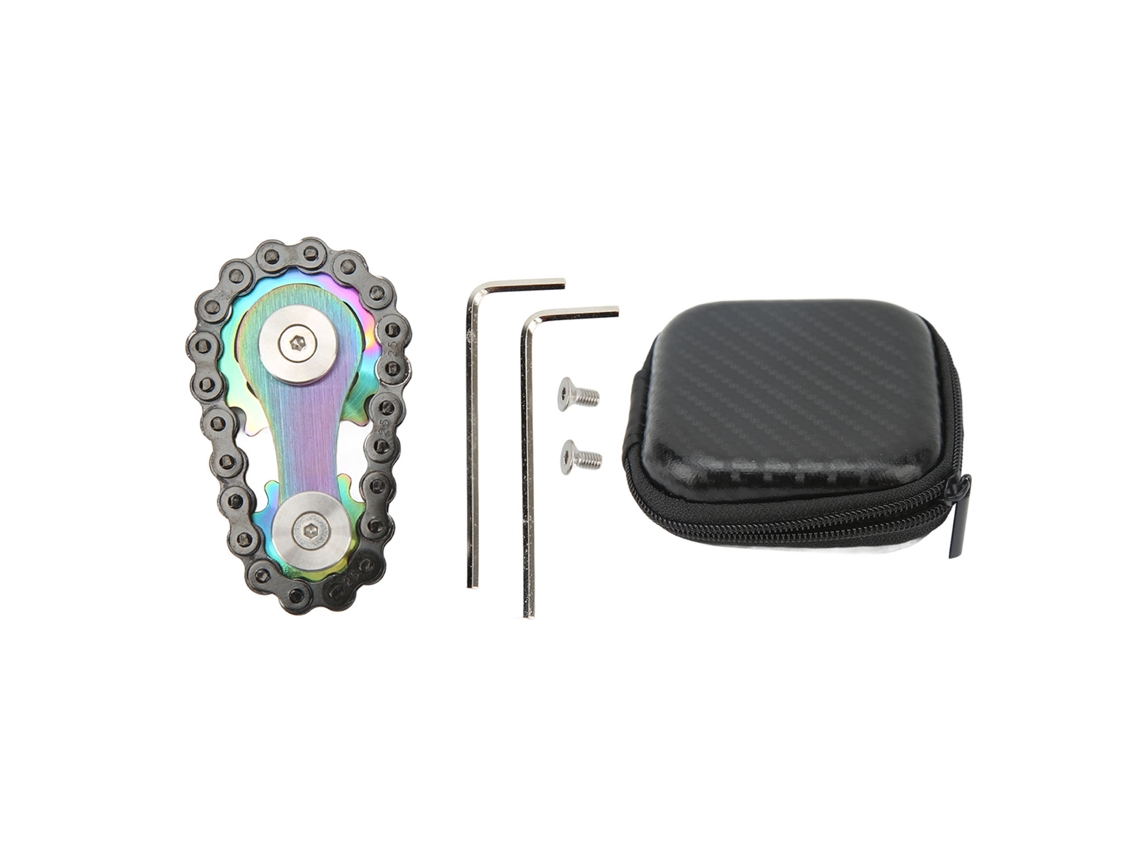 Mali brinquedo de Cadeia de Bicicleta para Dedo com Engrenagens Desmontáveis Aço Inox Alivio de Estresse Portátil Colorido