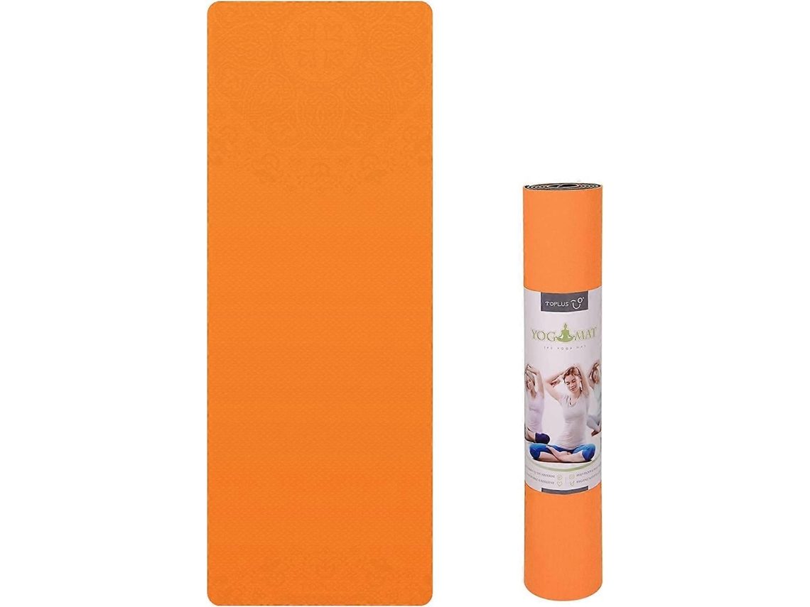 Rebe-colchoneta De Yoga Laranja, Material Ecológico Tpe, Antideslizante, Ligera Y Fácil De Transportar, 0.6cm De Espesor Para Fitness