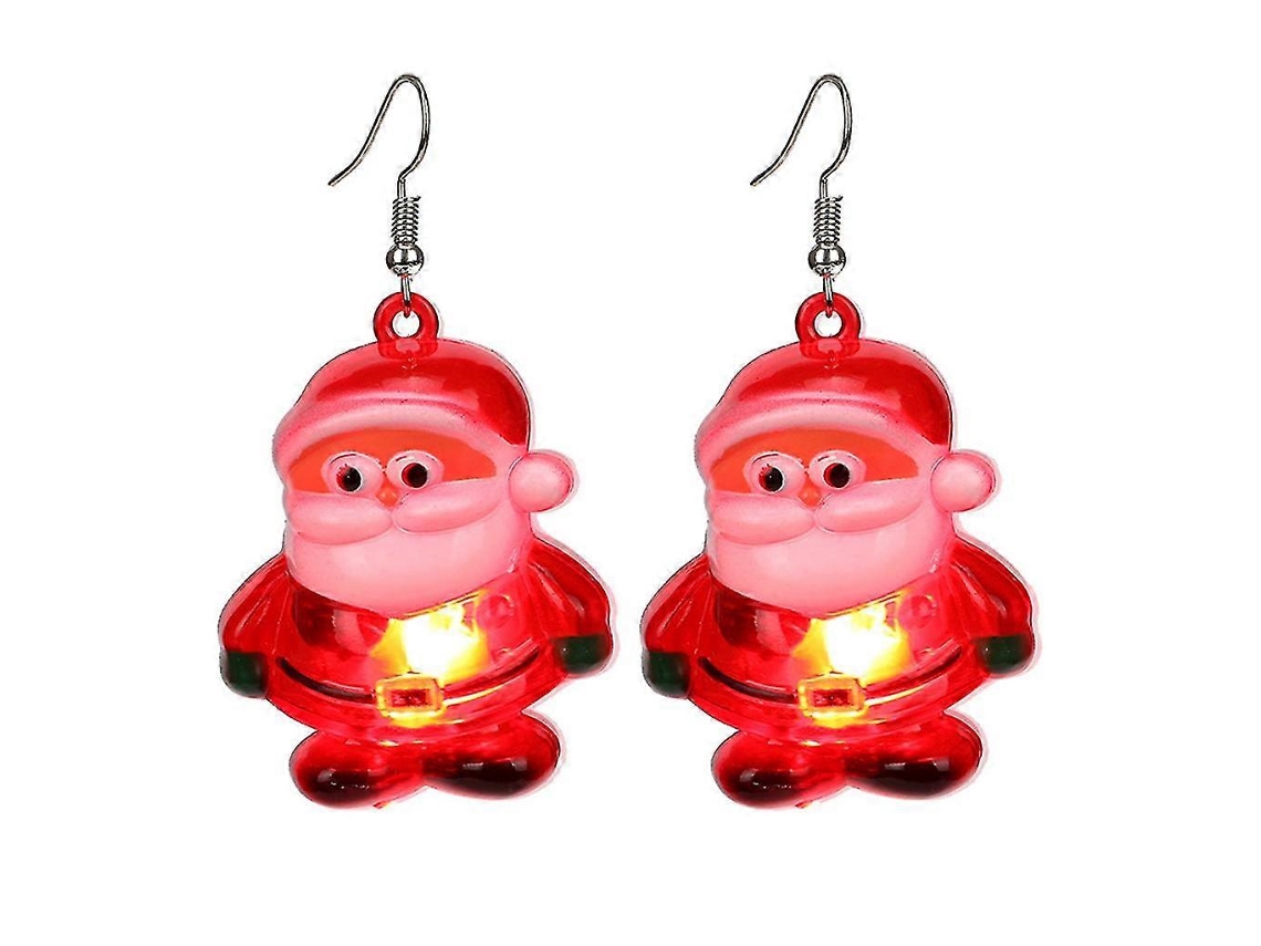 Brincos De Natal Com Lâmpada Led, Luminosos Para Festas E Eventos