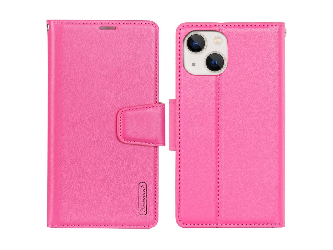 Capa Para Iphone 12 Pele Sintética Anti-riscos Rosa