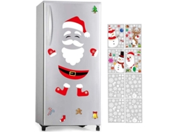 Íman De Geladeira De Papai Noel, Decoração De Natal - Resistente A Riscos 18 Peças E 8 Adesivos